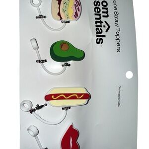 Room Essentials Fun Straw Toppers Set *ripped package only